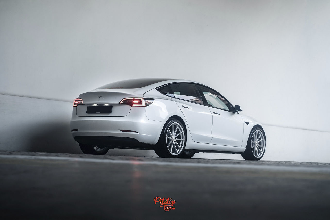 2020 Tesla Model 3 - TSW BATHURST - Silver | TSW Alloy Wheels
